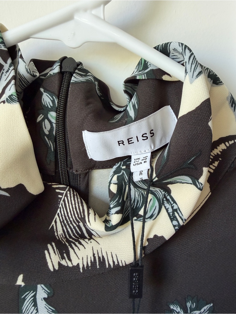NWT Reiss Theresa Floral High Neck Long Sleeve Midi Dress US 6 $430 - Picture 6 of 9